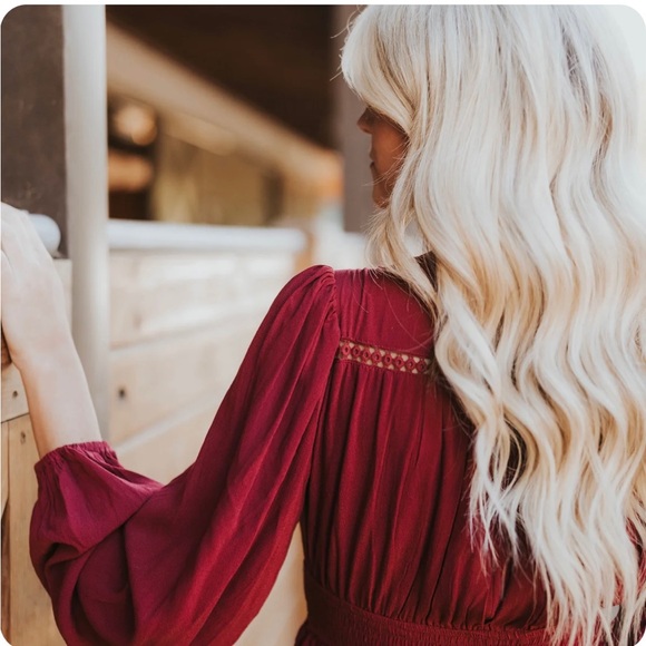 Boutique wine/burgundy dress - Picture 5 of 6